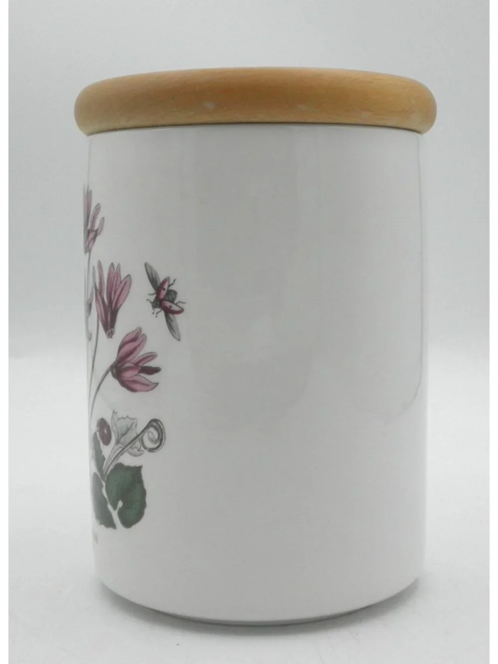 Portmeirion Botanic Garden 5 In. Storage Jar with Lid Ivy Leaved Cyclamen PRTBOG